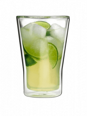 Borosilicate Double Wall Tropical Glass, Insulated Mug for Hot Cold Mug Tea Coffee, Drinking Glasses,Water Glasses, juice, Microwave & dishwasher safe, Light weight double wall glass, Perfect gift Set for Men,Women, Friend  - 300 ml - Pack of 1